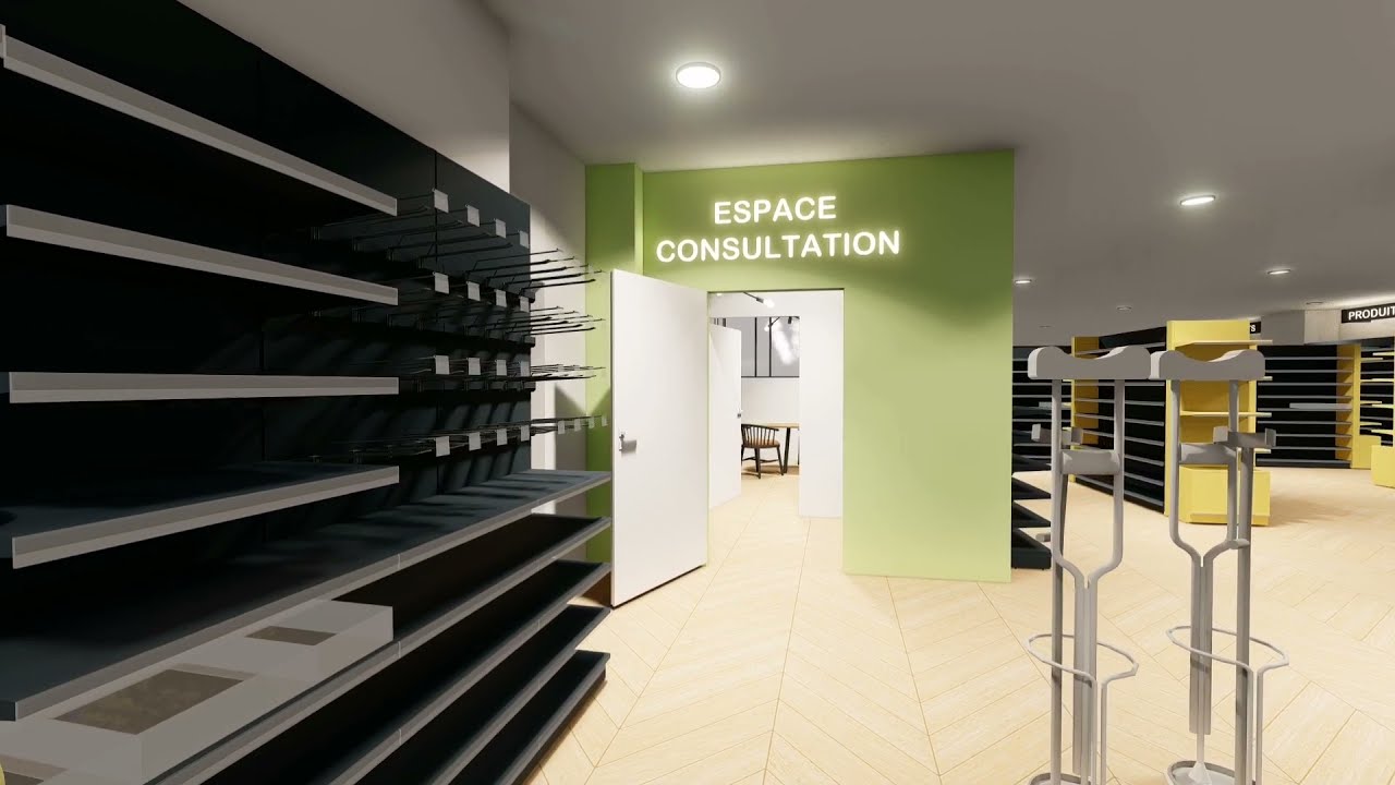Visite virtuelle d'un magasin param&eacute;dical