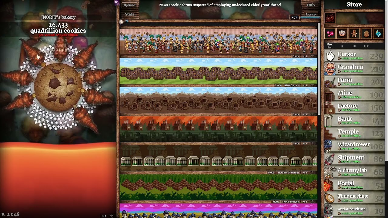 Clicking A Wrath Cookie As Well As 8 Wrinklers In Cookie Clicker