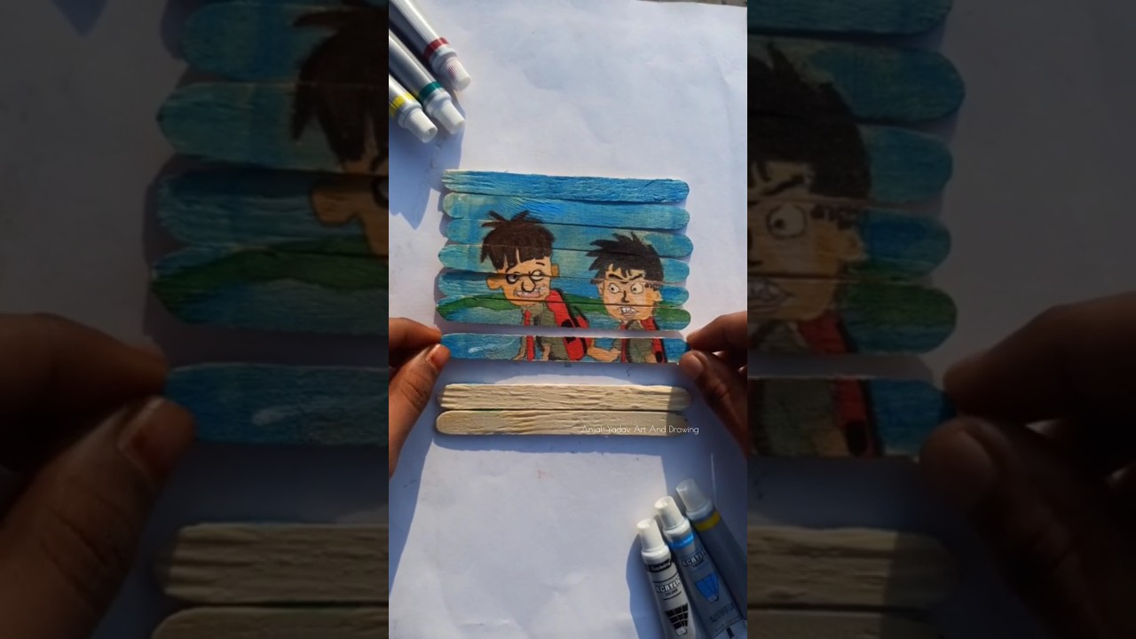 Badri budh 🎨 on icecream stick #shortsvideo#shorts#viralshort