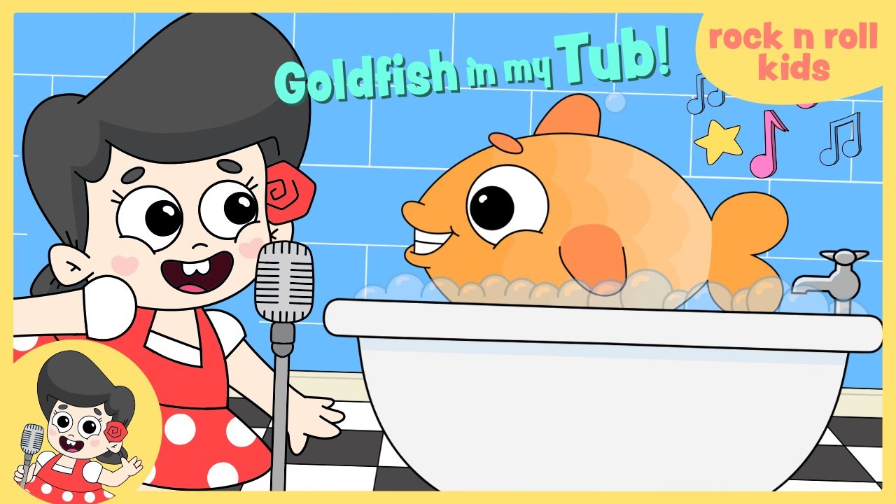 Goldfish in my Tub 🎶 song for kids | song for toddlers | Rockabetty songs for kids