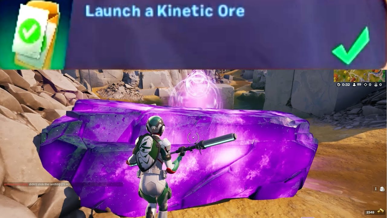 launch a Kinetic Ore Fortnite