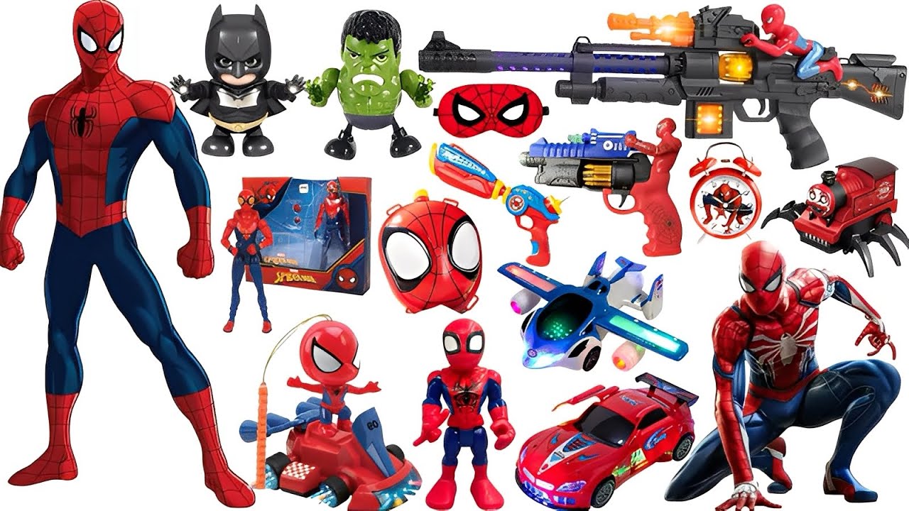 Marvel Spider-Man series unbox,popular Spider-Man action dolls,Spider-Man popular electric toy gun