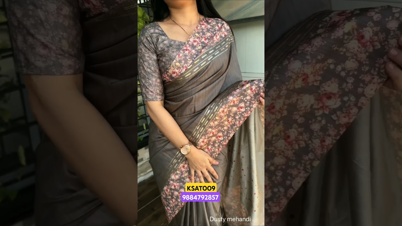 Tussar cottonsilk saree KSAT009 Diwali collections contact 9884792857 💥💥 #trending #diwali