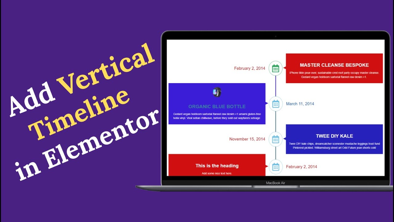 How to Add Vertical Timeline in WordPress Using Elementor Free | Step-by-Step Tutorial