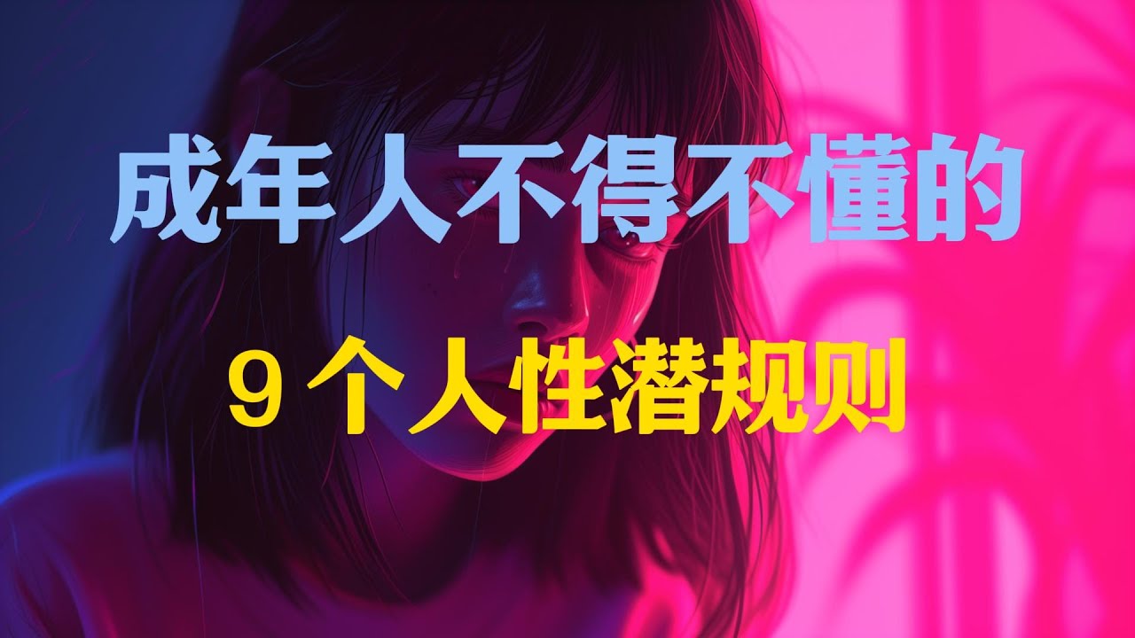 成年人不得不懂的 9 个人性潜规则