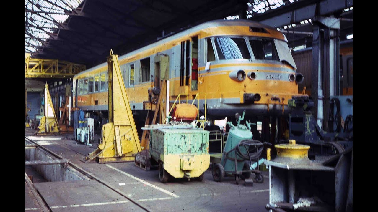 Essai d'une rame RTG sortant de révision entre Strasbourg et Blainville le 26 janvier 1976