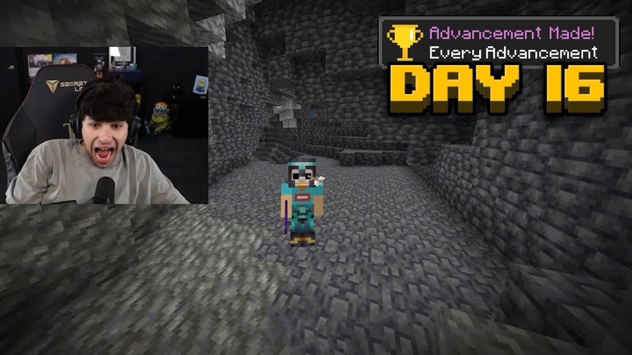George Completes All Minecraft Advancements Blind (Day 16)