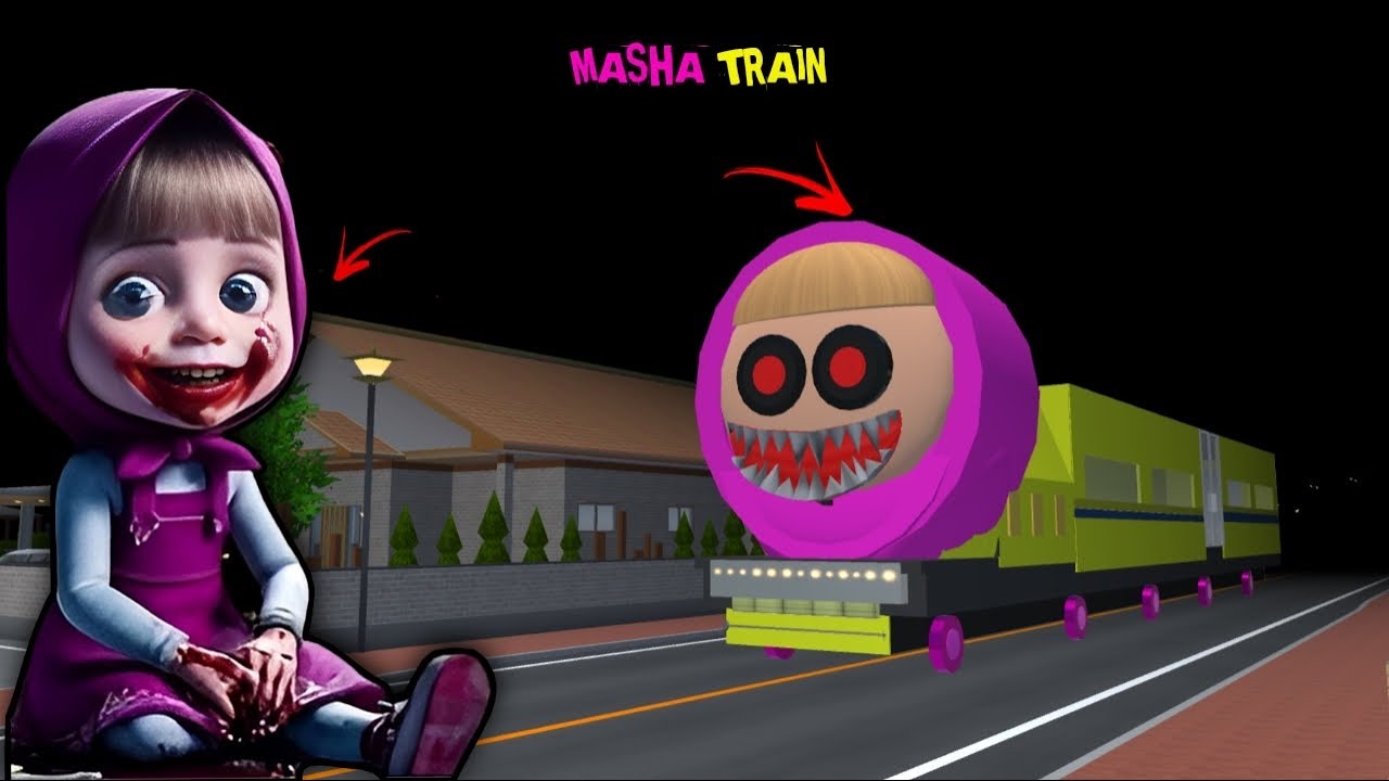 Masha Train In Front Of The House 😱 | Sakura School Simulator 