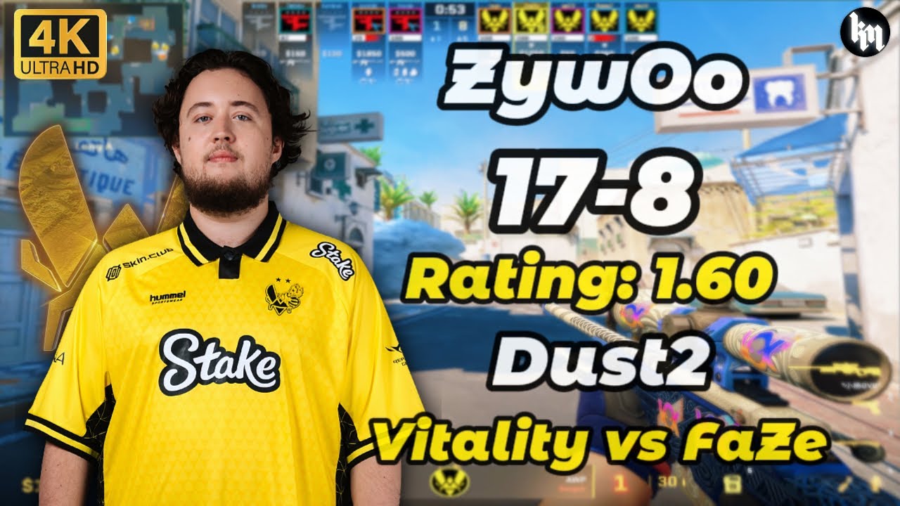 ZywOo (17-8) Vitality vs FaZe (Dust2) | StarLadder Budapest Major 2025 