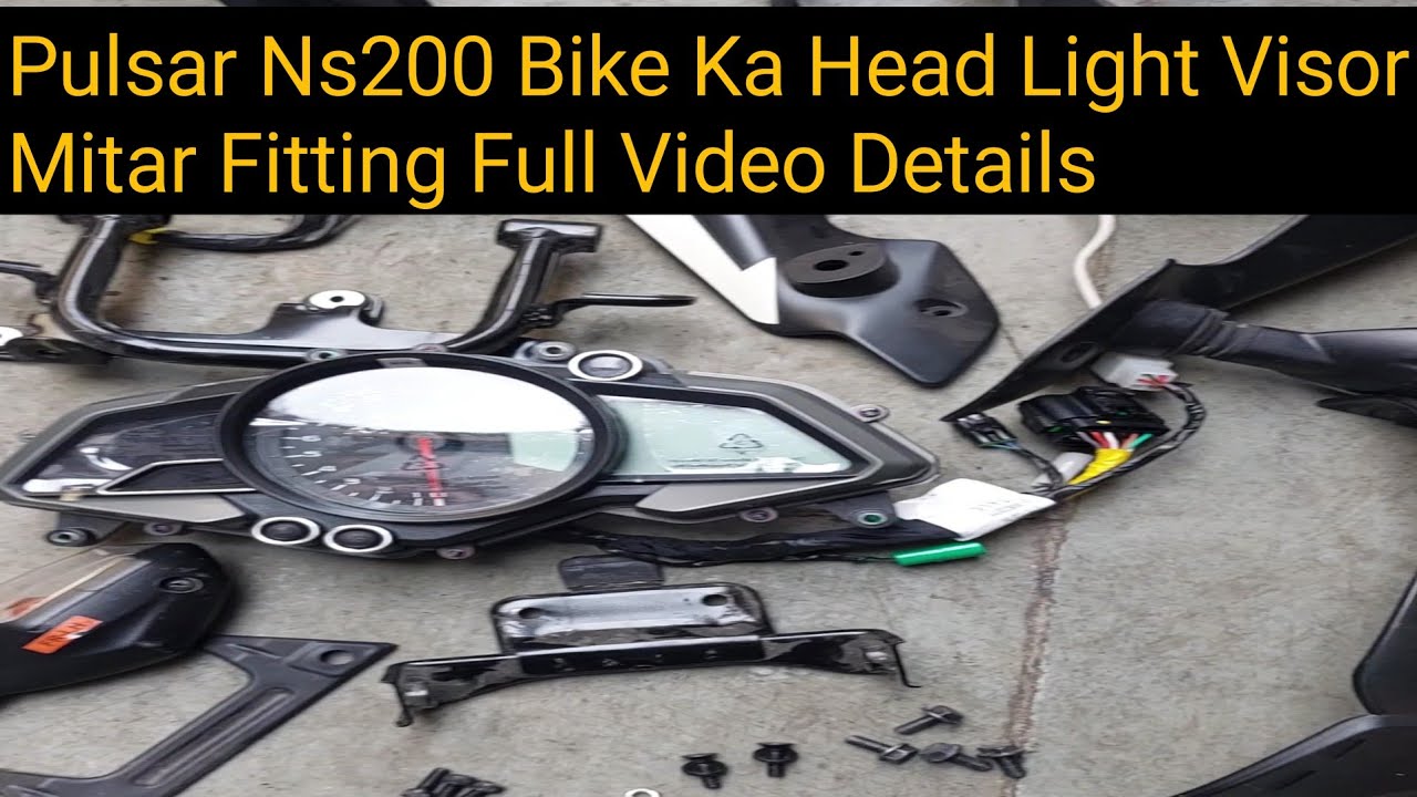 Pulsar Ns200 Bike Ka Head Light Visor Mitar Fitting Full Video Details How To Replace Head Light