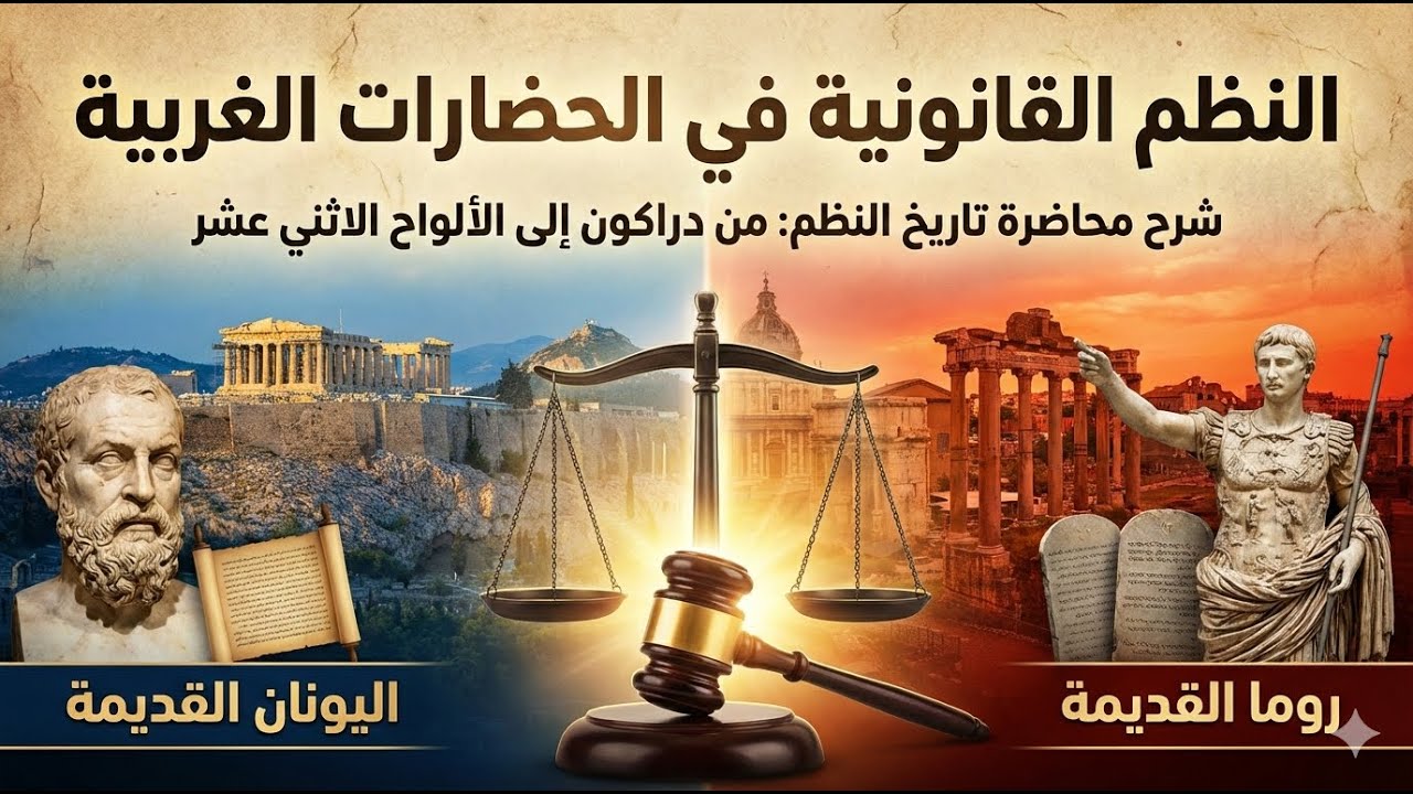 شرح محاضرة تاريخ النظم القانونية: الحضارات الغربية (اليونان وروما) | سنة أولى حقوق