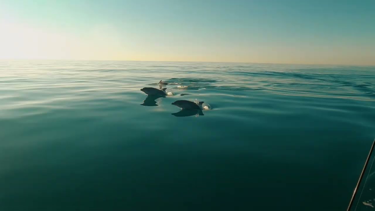 DELFINI ad OSTIA in una giornata di Pesca alle seppie. Immagini Mai viste!#pescainmare #pesca