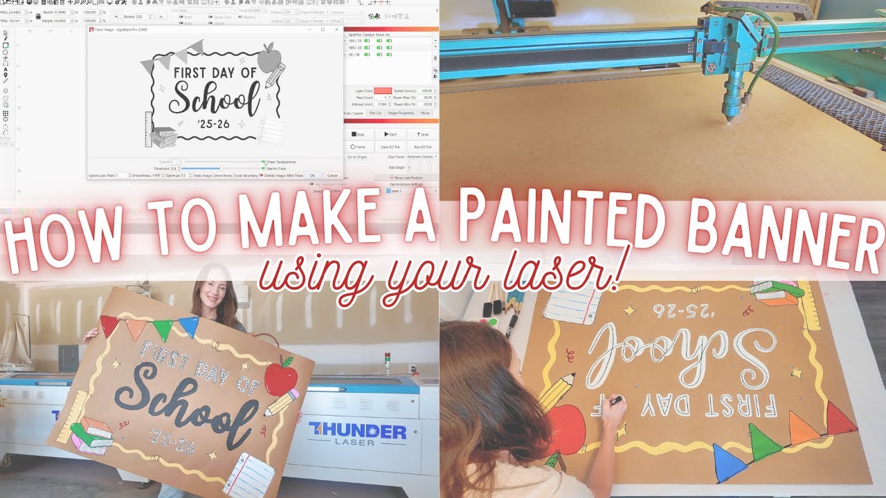 How to Make a Painted Banner Using Your Laser | GAME CHANGER!🤯