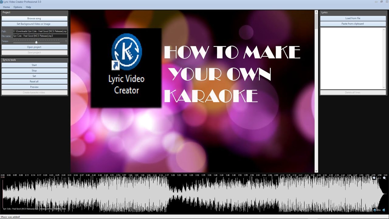 HOW TO MAKE YOUR OWN KARAOKE SONG USING LYRIC VIDEO CREATOR