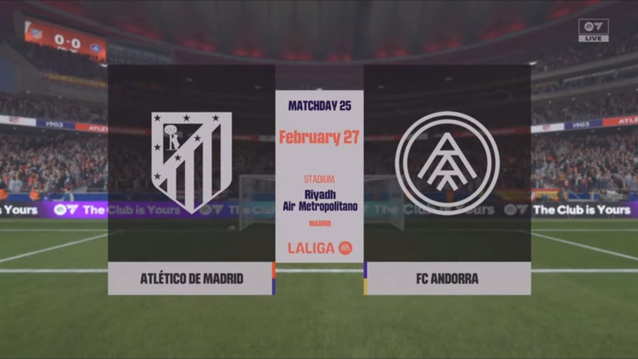 Atlético de Madrid v FC Andorra | LaLiga EA Sports 32/33 | FC26 Career Mode