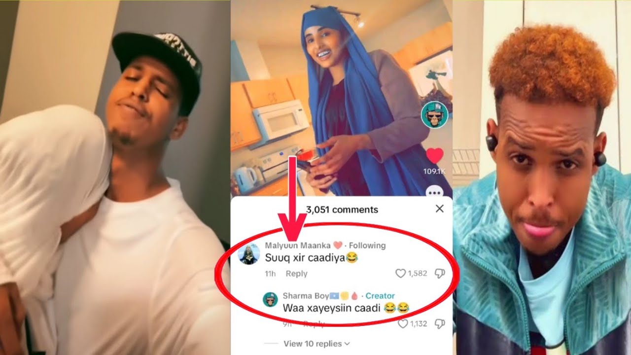 SHARMA BOY IYO MALYUN MANKA OO UGU DANBEYN LAISKUSO CELIYAY ISKUSO LAABTAY DAAWO FARXADODA.....