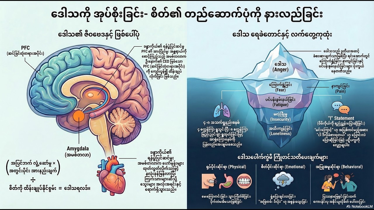 ဒေါသရေခဲတောင်ရဲ့ လျှို့ဝှက်ချက် - ဒေါသစိတ်ကို စနစ်တကျ အုပ်စိုးပြီး စိတ်အေးချမ်းမှု တည်ဆောက်နည်း