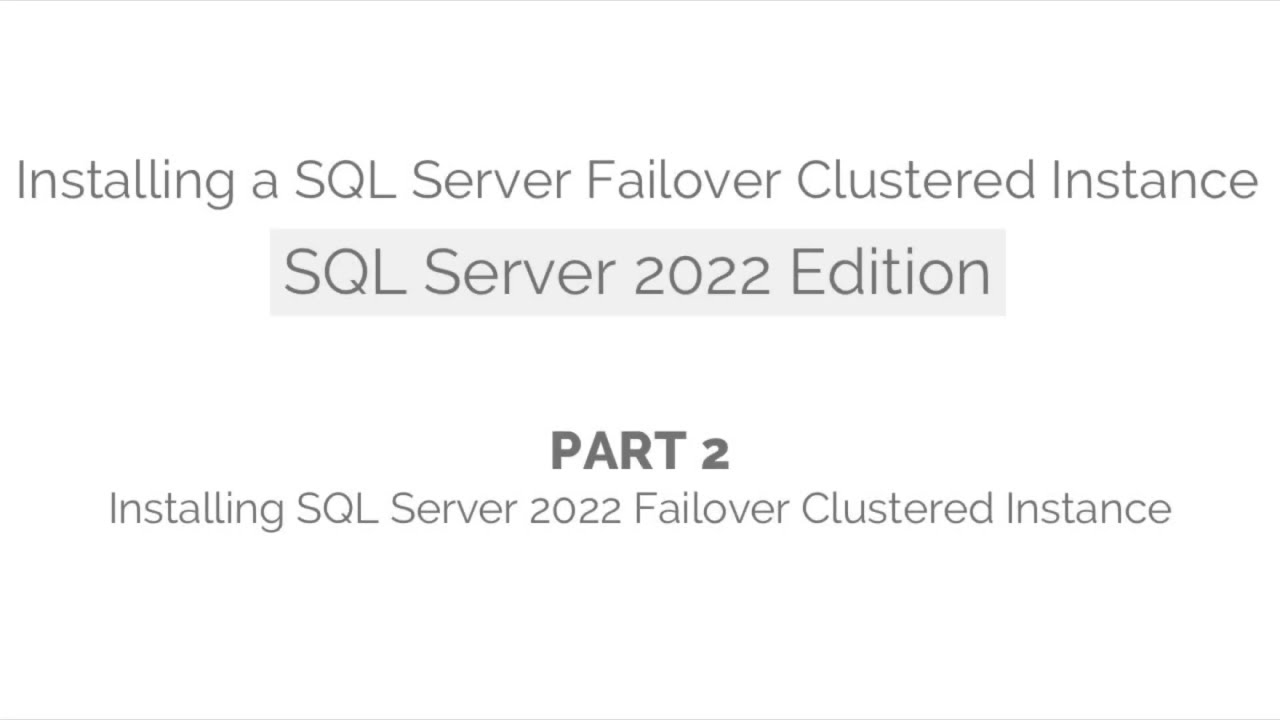 Установка экземпляра отказоустойчивого кластера SQL Server (выпуск SQL Server 2022) &mdash; часть 2