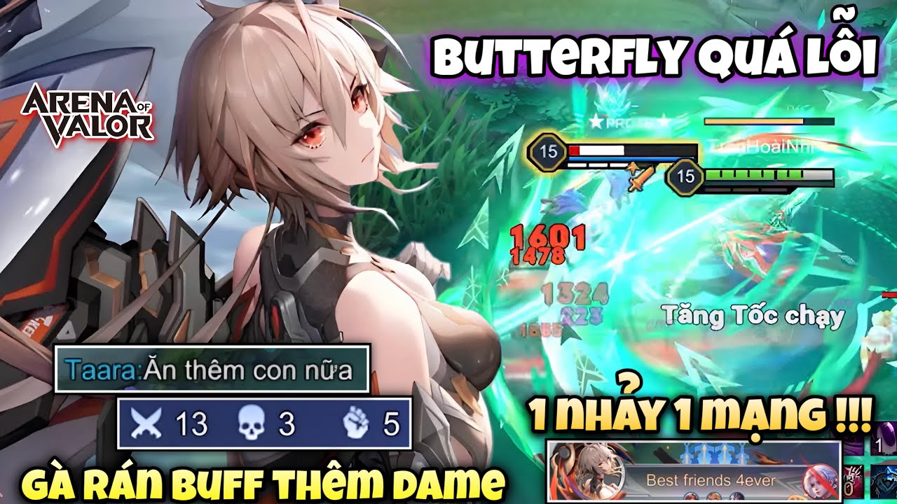 Butterfly Hiện Tại Quá Lỗi Game Khi Được Gà Rán Buff Thêm Dame “ 1 Nhảy Bốc Hơi AD “ Là Có Thật !!!