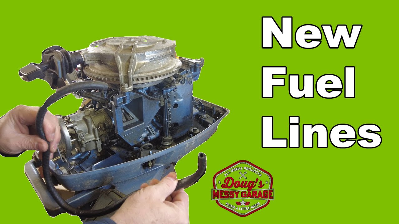 NEW Fuel Lines on the 18hp Evinrude Ep4