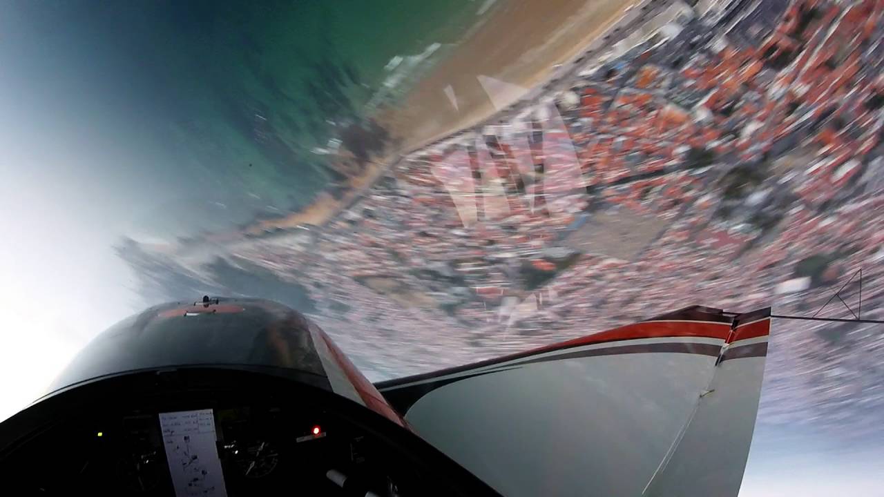 Cockpit view of aerobatics in E330SC