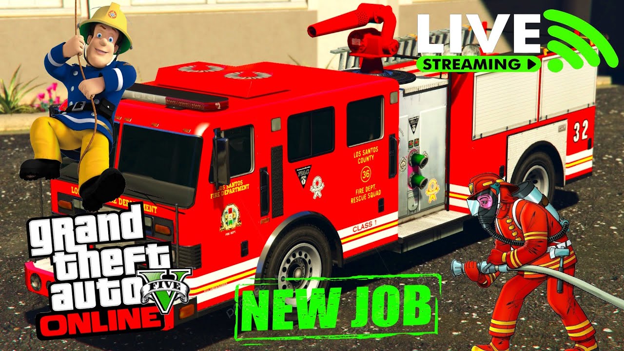 LIVE: GTA Online Co-Op Multiplayer 🔥NEW JOBS: Firefighter, Paperboy, Forklift Operator🔥