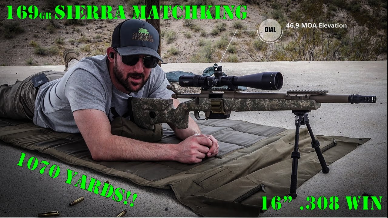 Является ли 16-дюймовый .308 Win точным на 1000 ярдов? Часть 2 **169 гран Sierra MatchKing**