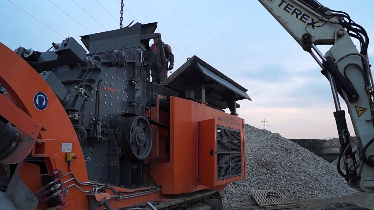 Rockster - wymiana komory szczękowej R120 na udarową R110 www.dozer.pl