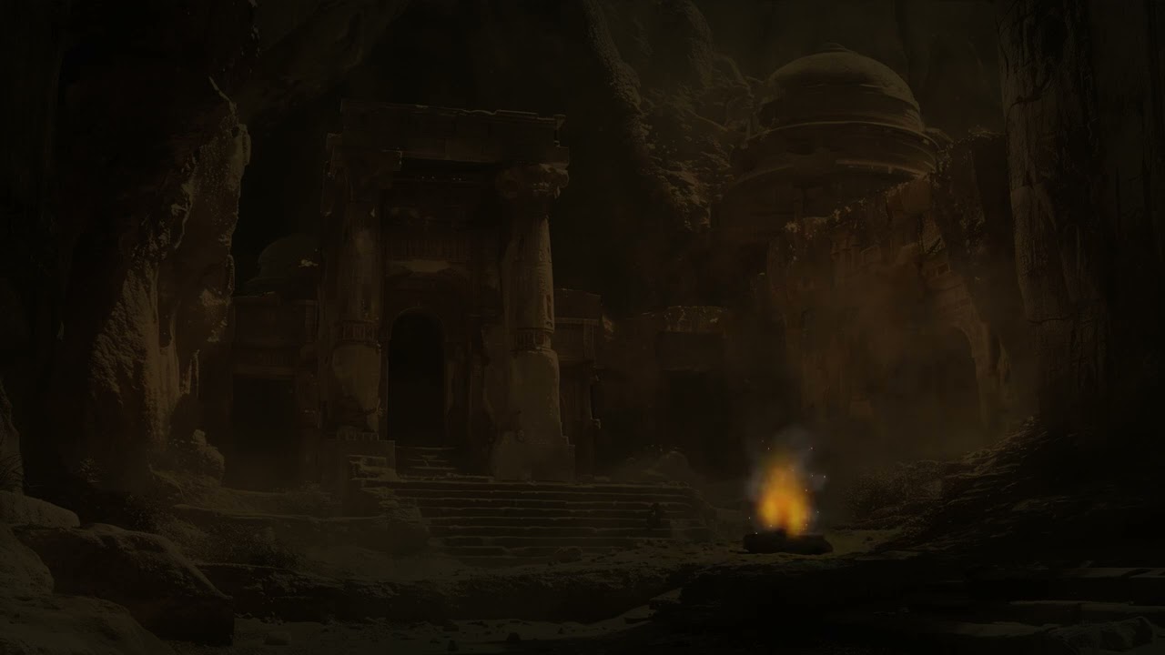 Campfire from the Ruins of Ancient City of Petra | Historical Ambience for Sleep, Study, Relaxing