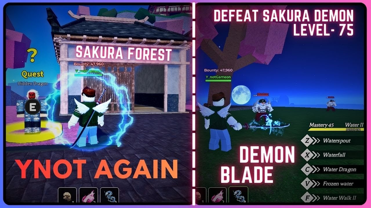 Demon Blade | Defeat Sakura Demon Level 75 for SAKURA FOREST | 