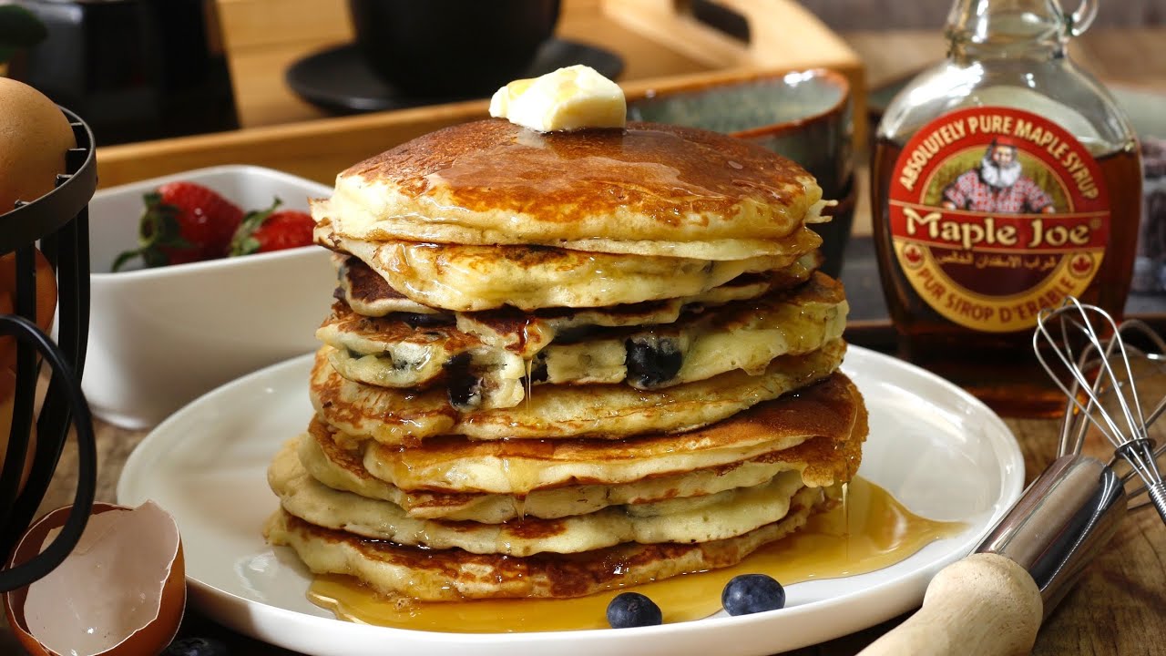 Pancakes hyper moelleux /avec ou sans myrtilles