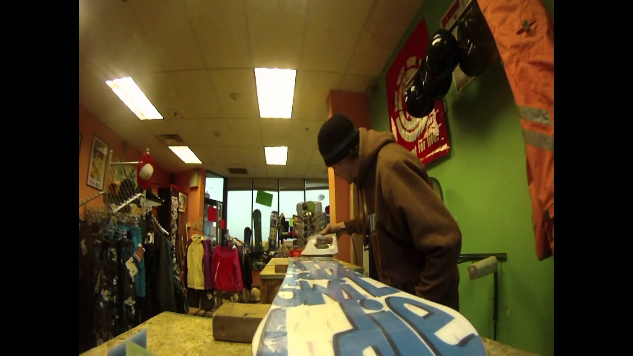 How to wax a snowboard with Barry from Vail Skate Supply