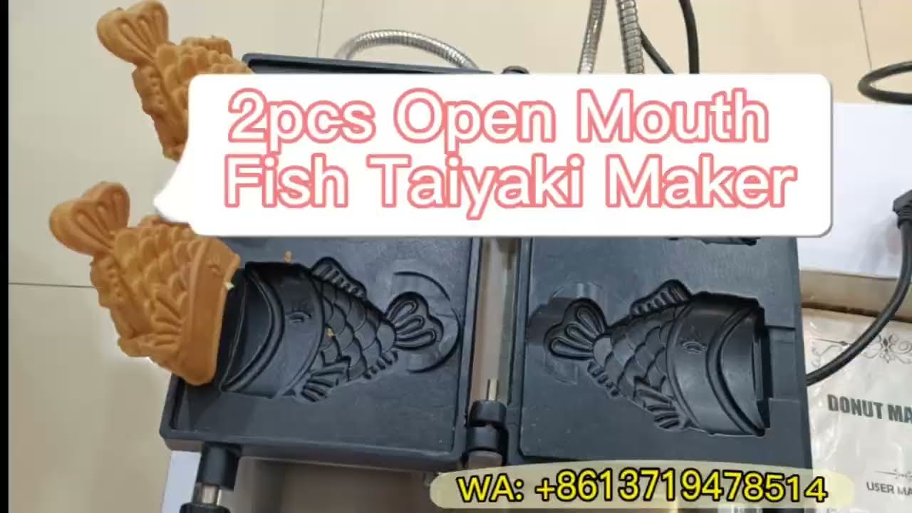 Taiyaki Waffle Machine 2PCS Open Mouth Fish Waffle Taiyaki Maker Factory