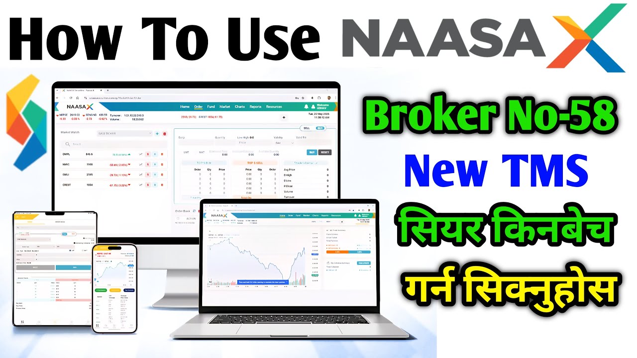 How To Use NAASA X App || New Naasa x TMS || Broker No 58 || How to buy share from secondary market