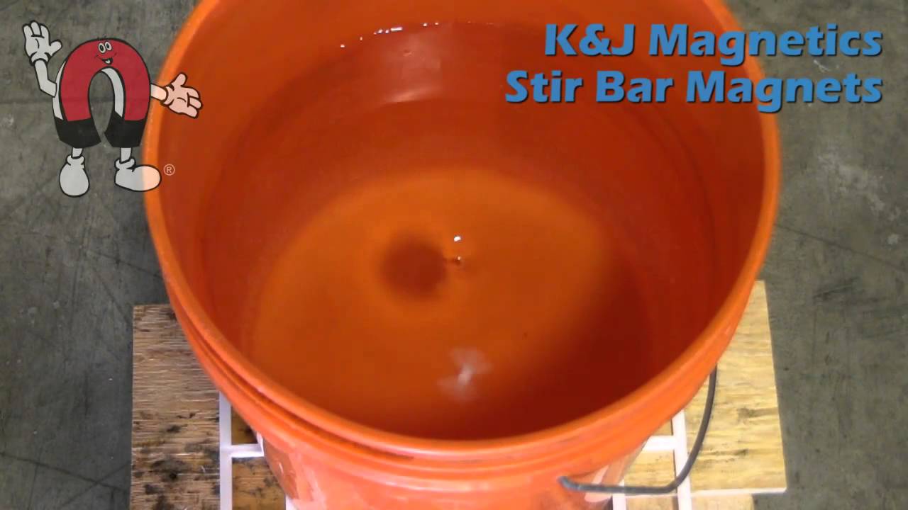 K&J Magnetics - Stir Bar Magnets in a Bucket Demo