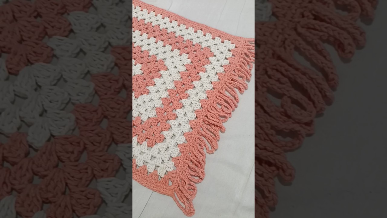 Tapete de croch&ecirc; retangular🧶🥰 #crochet #croche