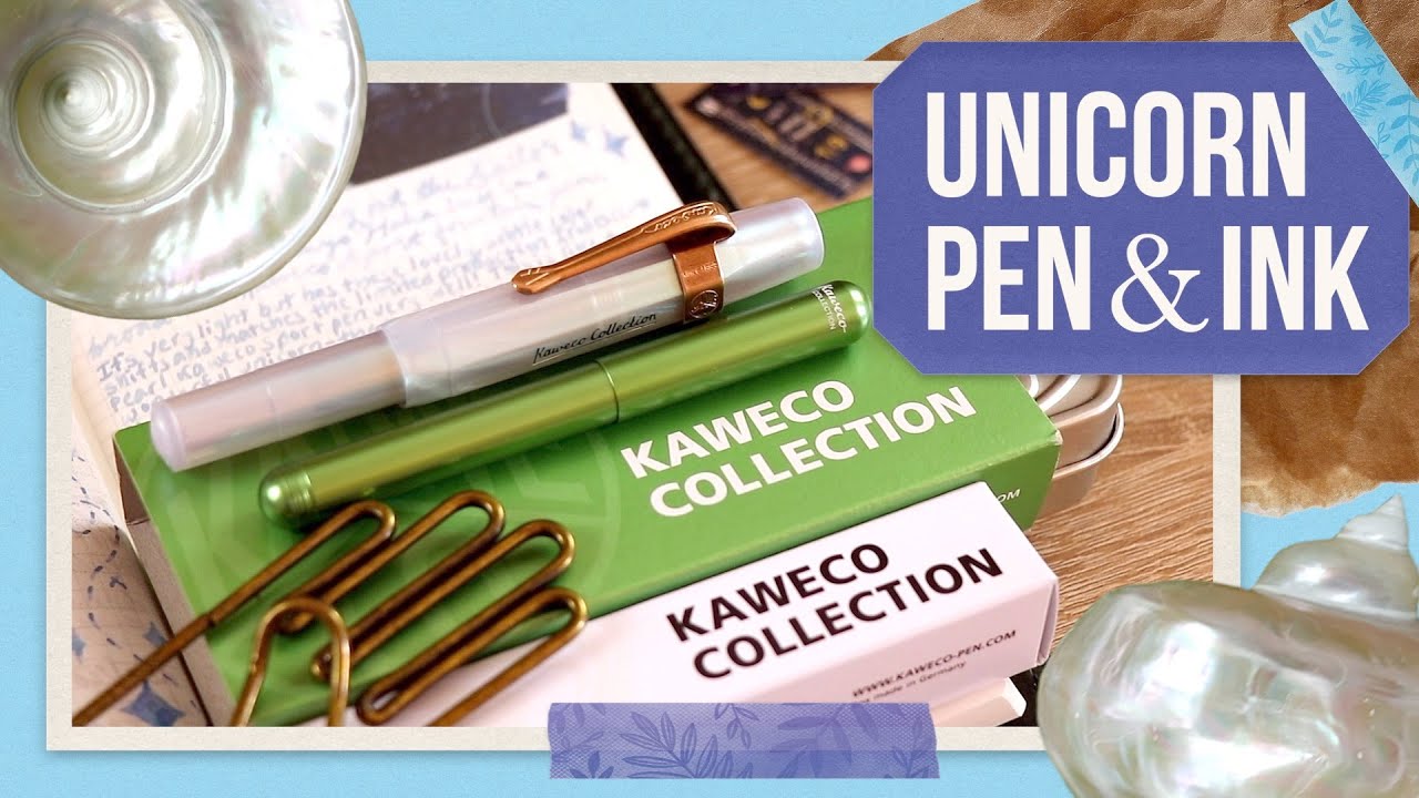 Kaweco Iridescent Pearl Sport & Green Liliput Unboxing (with Sailor Manyo Haha Ink)