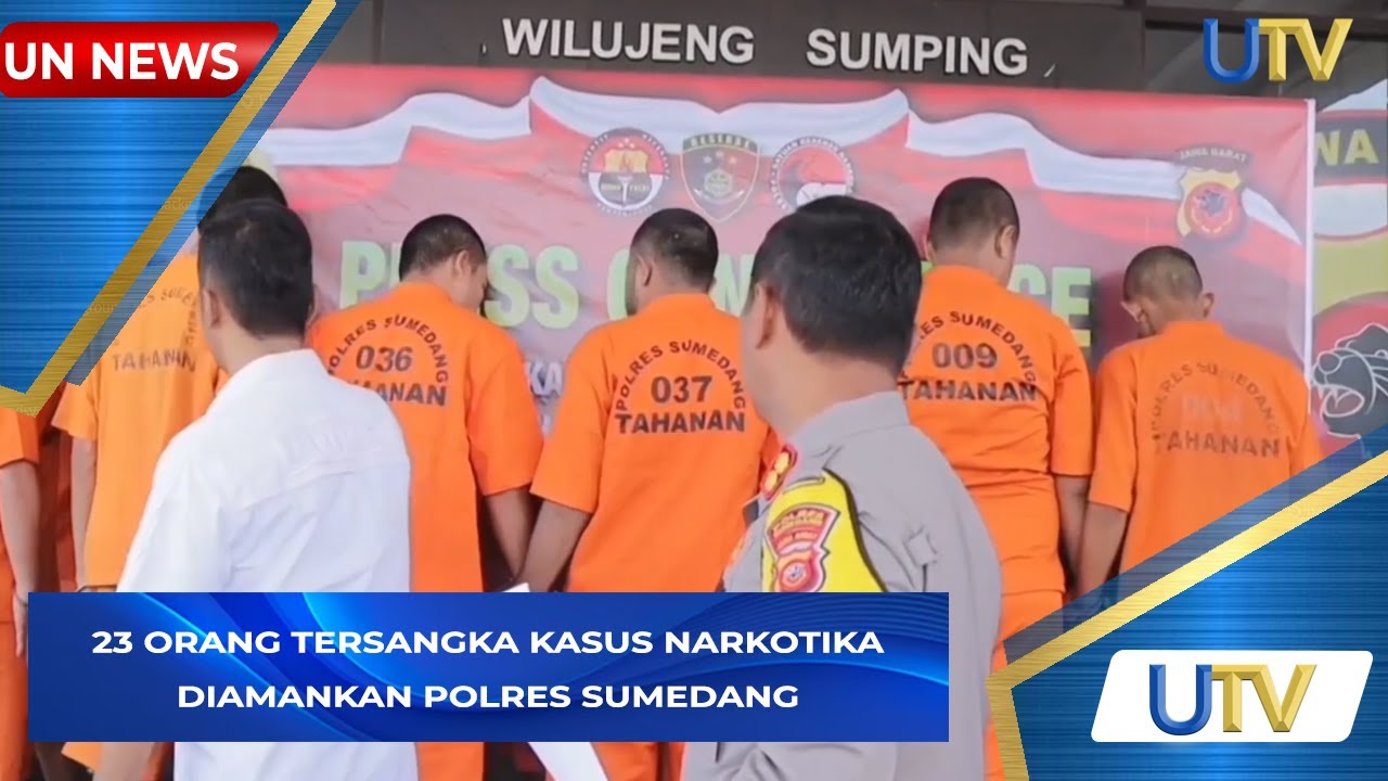 23 Orang Tersangka Kasus Narkotika Diamankan Polres Sumedang | UN News | UTV