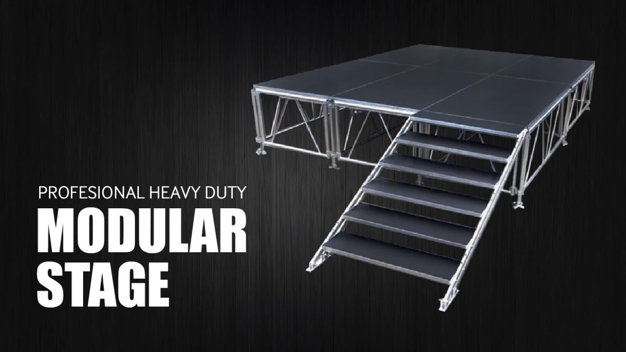 Aluminum Heavy Duty Scaffolding Modular Truss Stage Anti Slippery Matt Setup