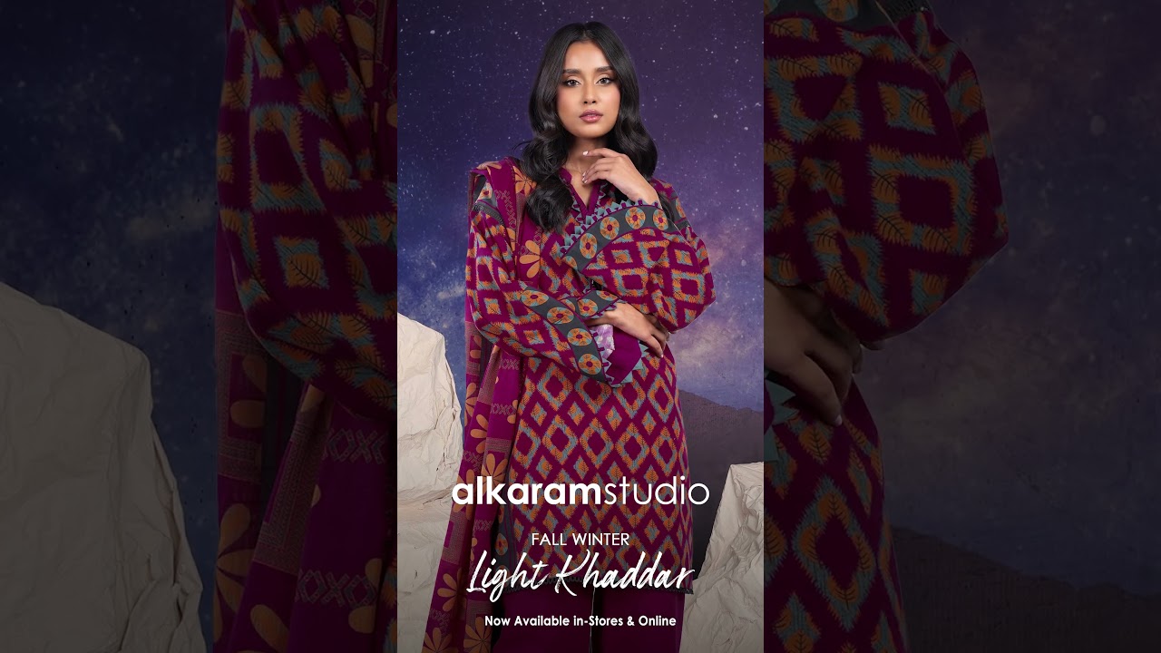 Alkaram Studio  - Fall Winter Light Khaddar Unstitched Collection 2023