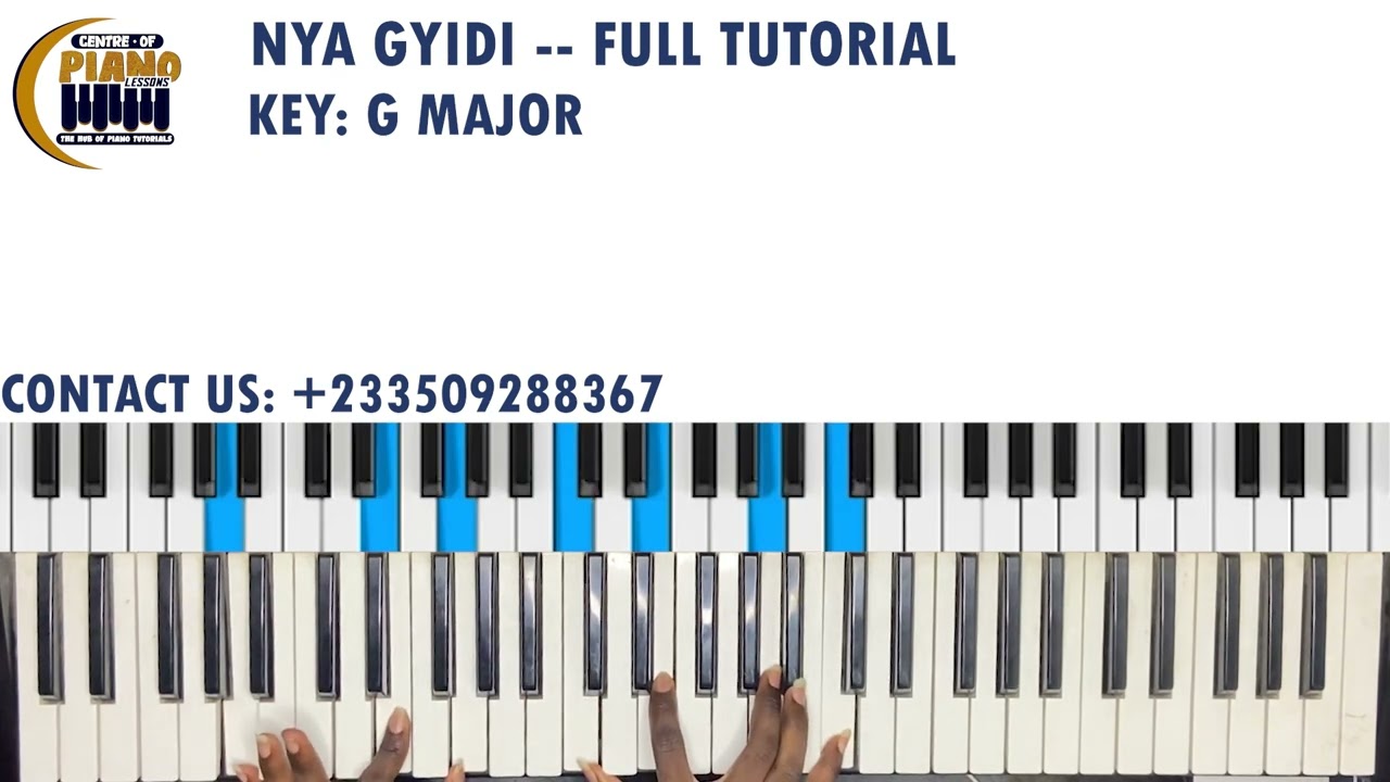 Full Piano Tutorial on “Nya Gyidi” by Joe Mettle