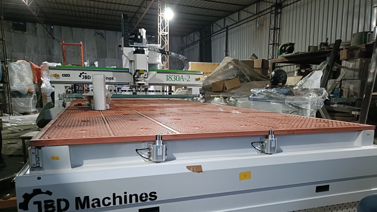 Nesting machine for modular furniture factory.