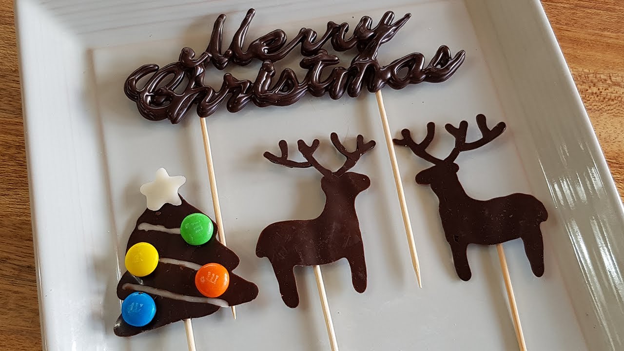 [Full Video] Chocolate Decoration Ideas for Christmas Cakes |  Cake Topper | Free template