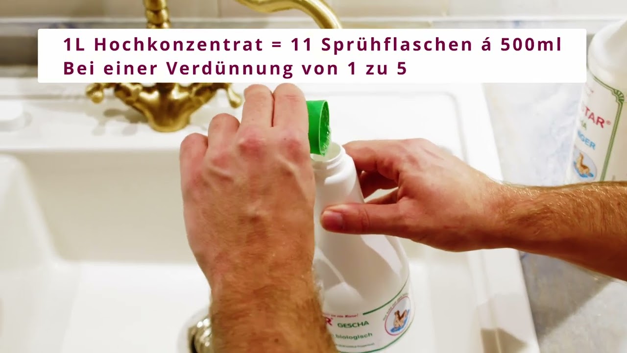 Multi-Star Gescha auch ideal als Fettlöser. Hier zu sehen, wie Multi-Star Vaseline vom Spiegel löst