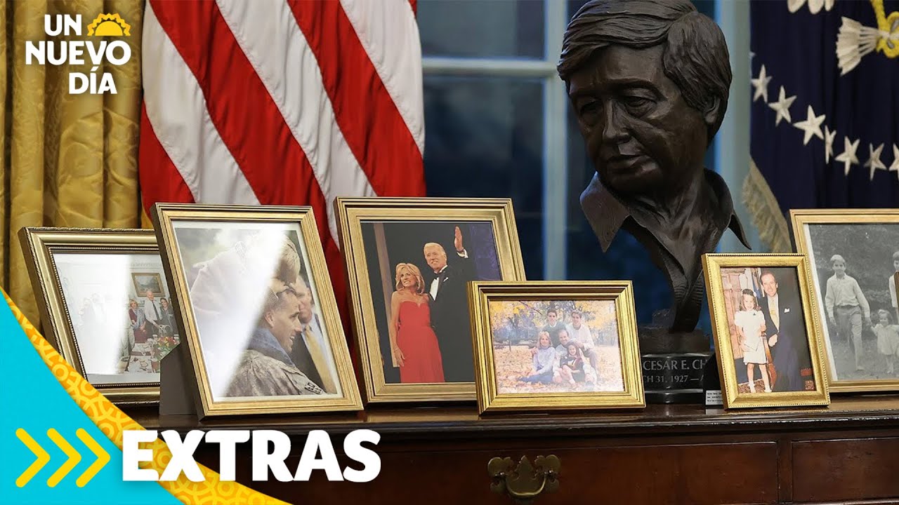 Ponen estatua de César Chávez en la Oficina Oval | Un Nuevo Día | Telemundo