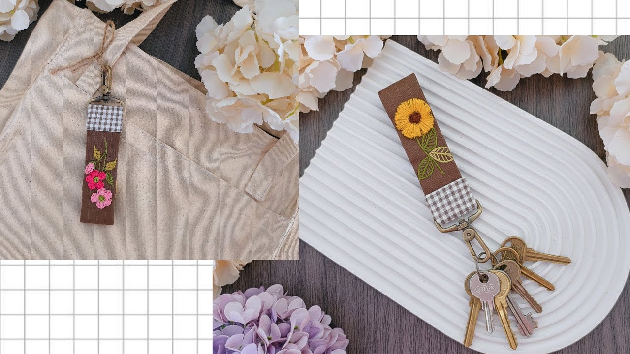 Let’s Make This! One Floral Embroidery Project, Three Functions | Keychain · Bag Charm · Car Ornamen