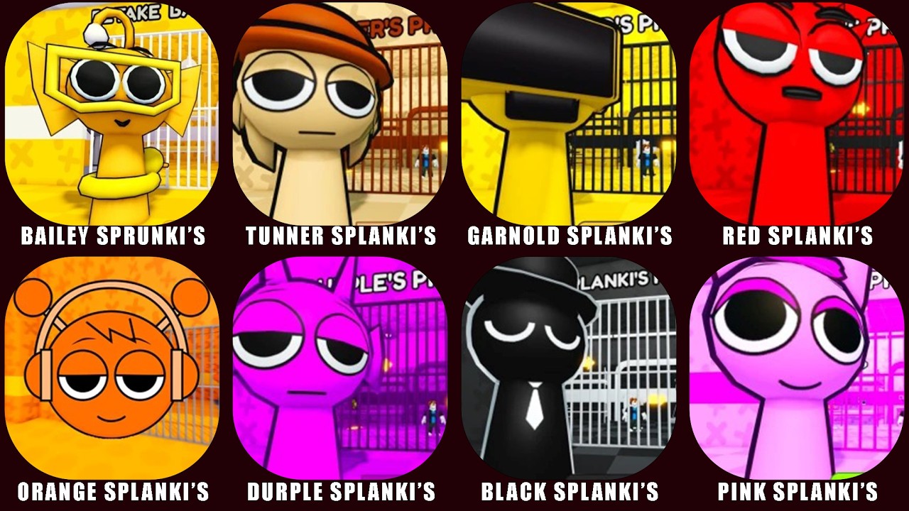 ROBLOX: BAILEY SPRUNKI'S, TUNNER SPLANKI'S, GARNOLD SPLANKI'S, RED SPLANKI'S, ROBLOX JUMPSCARES.