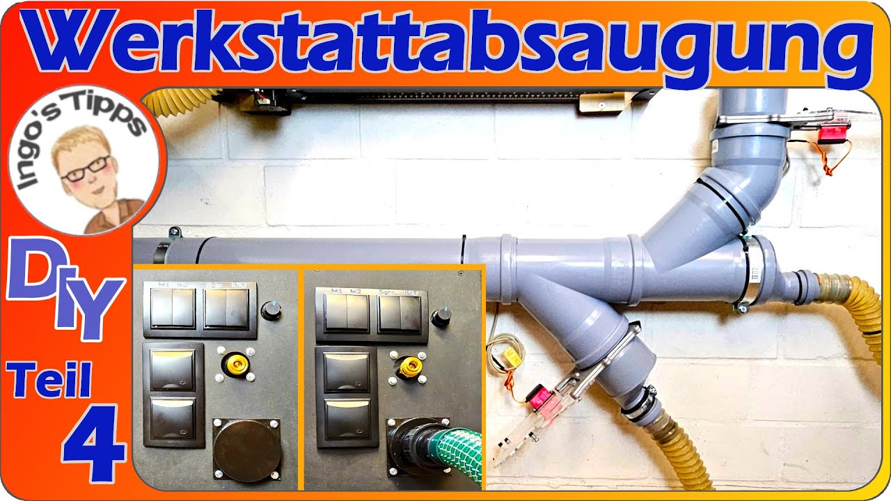 Die beste Werkstatt Absaugung wird installiert, verrohrt und automatisiert, das Finale | IngosTipps