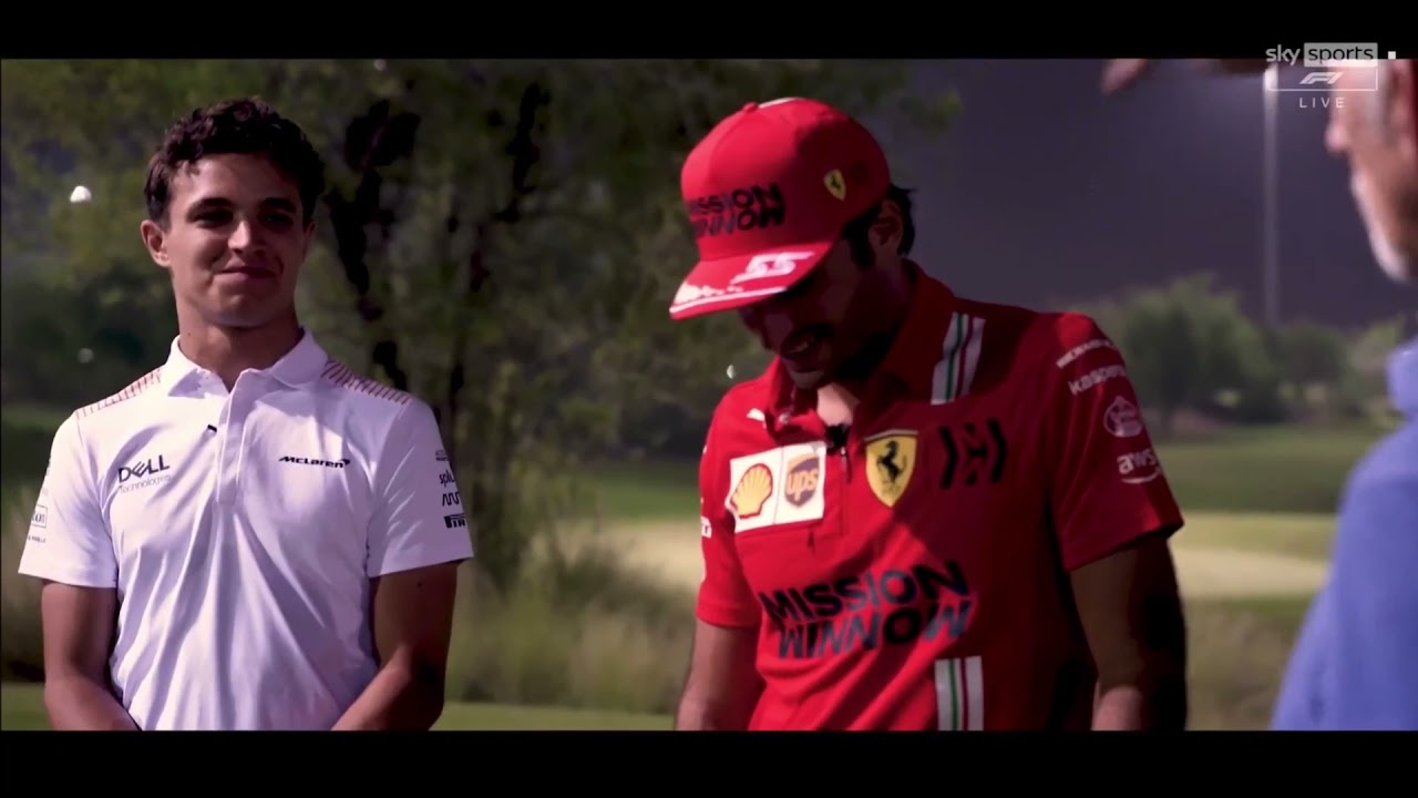 Carlos Sainz & Lando Norris playing some golf