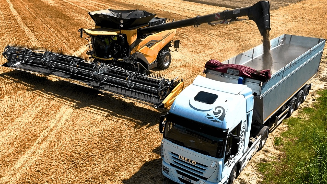 УРОЖАЙ ПШЕНИЦЫ 2025 ГОДА NEW HOLLAND CR11 MACDON FD245